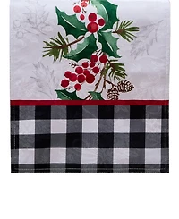 Elrene Holly Charm Holiday Fabric Table Runner, 70"x 14"