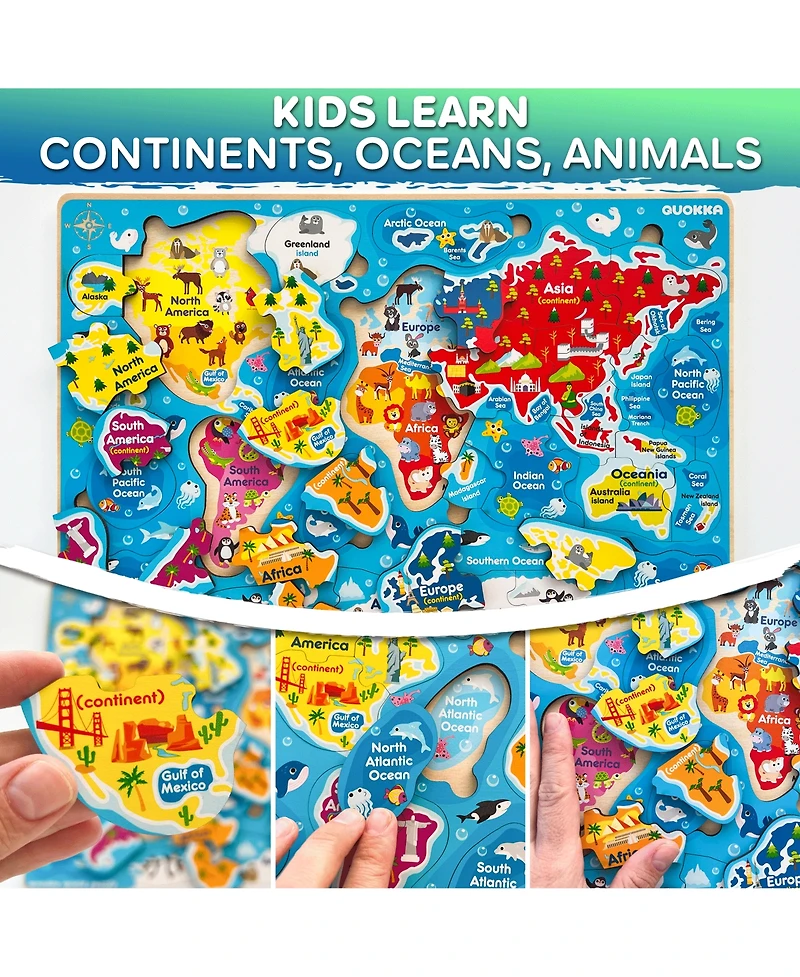 Quokka Puzzles for Kids Ages 4-6 - 3 Set Toddler Kids Puzzles Ages 3-5