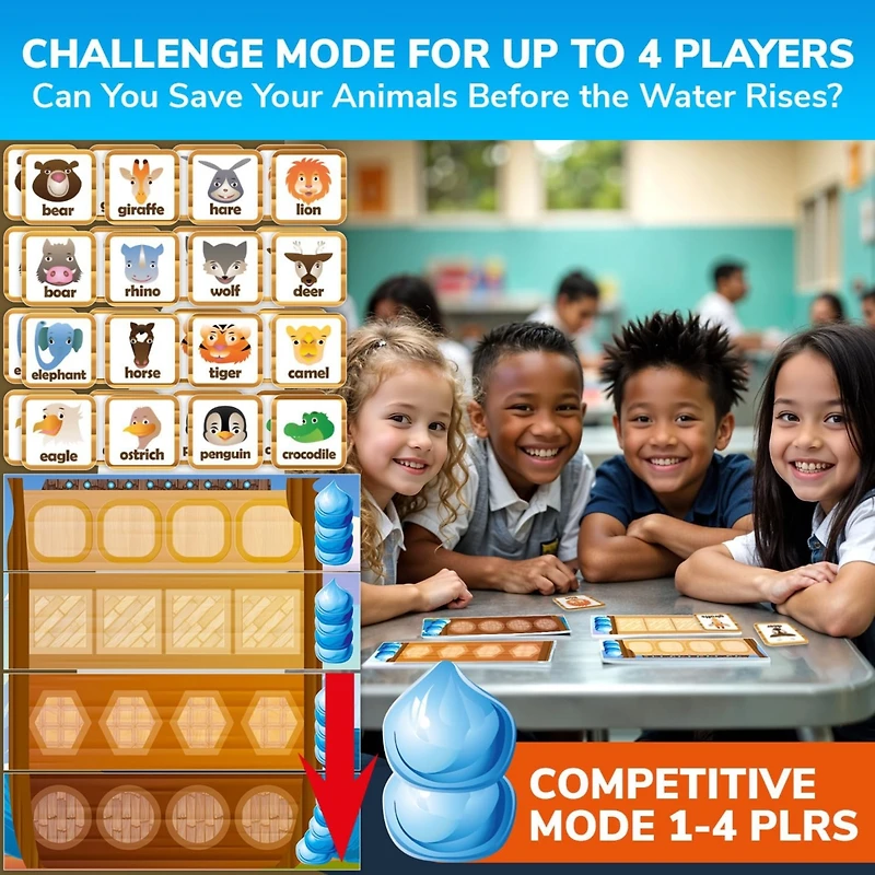 Quokka 2X Set Bible Games for Kids 4-6 - Bible Bingo, Noah Ark Toy