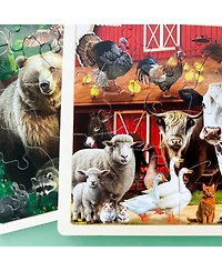 Quokka 4 x 48 Wooden Toddler Realistic Montessori Puzzles Ages 3-5