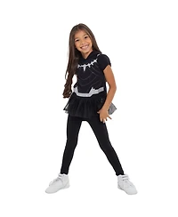 Avengers Toddler Girls Marvel Spider-Man Spider-Gwen Captain America Miles Morales Cosplay T-Shirt and Leggings to