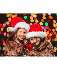 Chanasya Premium Wolf Faux Fur Throw Blanket - Soft, Fuzzy Sherpa & Minky Throw Blanket - For Bed or Couch - 90" x 66” (Twin Size)