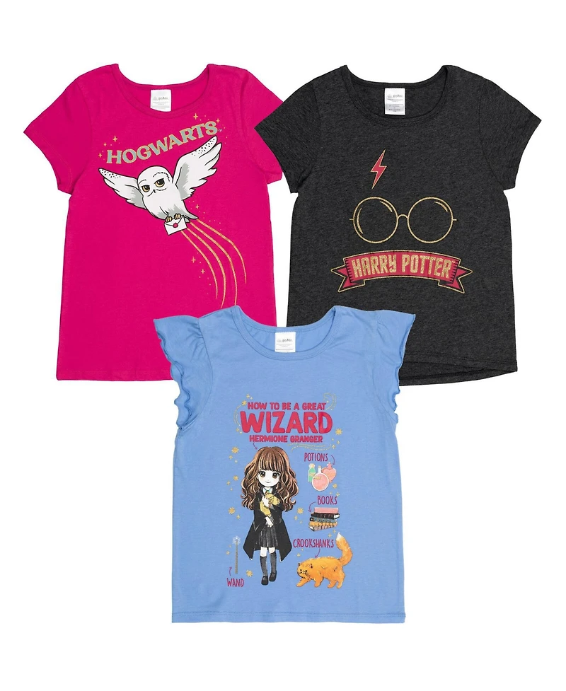Harry Potter Little Girls 3 Pack T-Shirts
