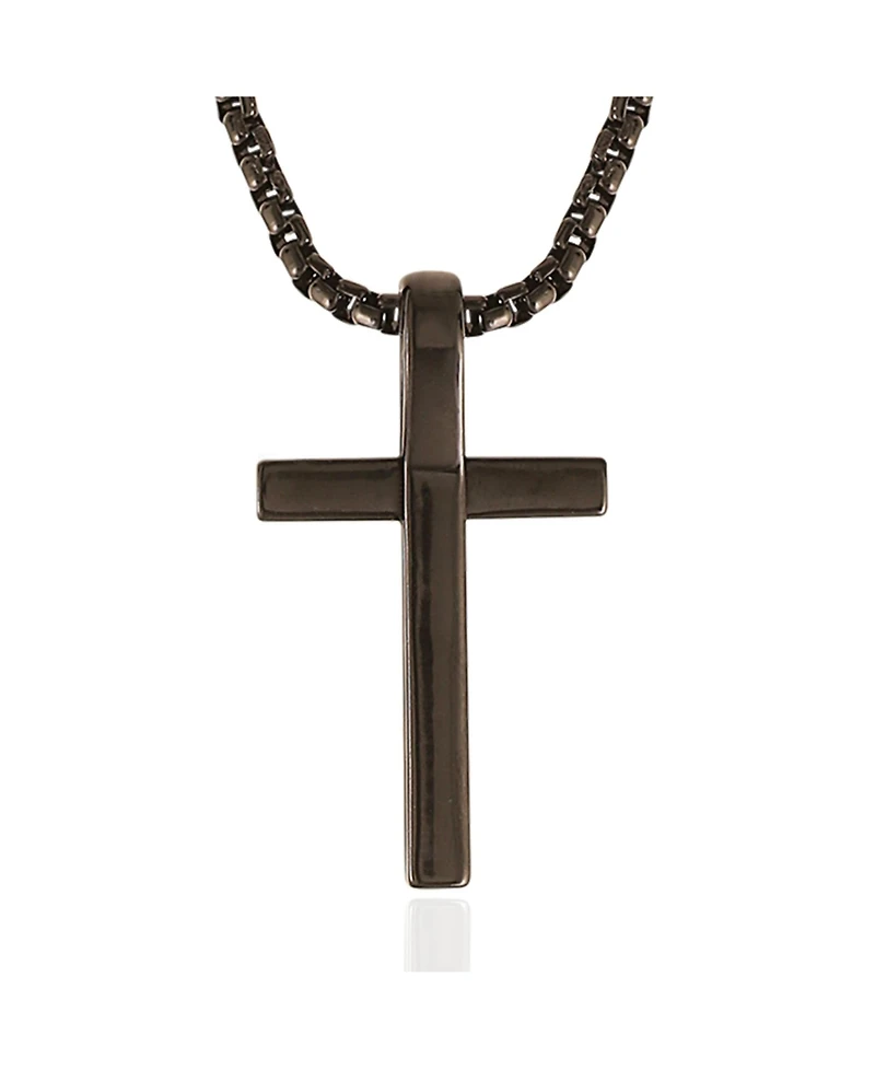Lucky Brand Black Cross Pendant 22" Chain