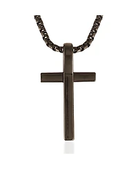 Lucky Brand Black Cross Pendant 22" Chain