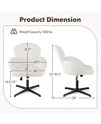 Criss Cross Chair Swivel Cross Legged Chair with Adjustable Height for Home Office