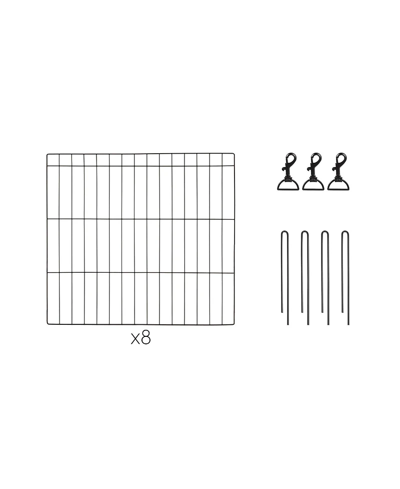 Iris Usa 24" Exercise 8 Panel Wire Metal Pet Playpen for Dog