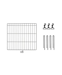 Iris Usa 24" Exercise 8 Panel Wire Metal Pet Playpen for Dog