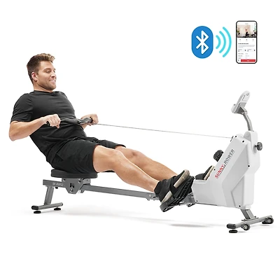 Sunny Health & Fitness Smart Compact Foldable Magnetic Rowing Machine with Bluetooth Connectivity - Sf-RW521020