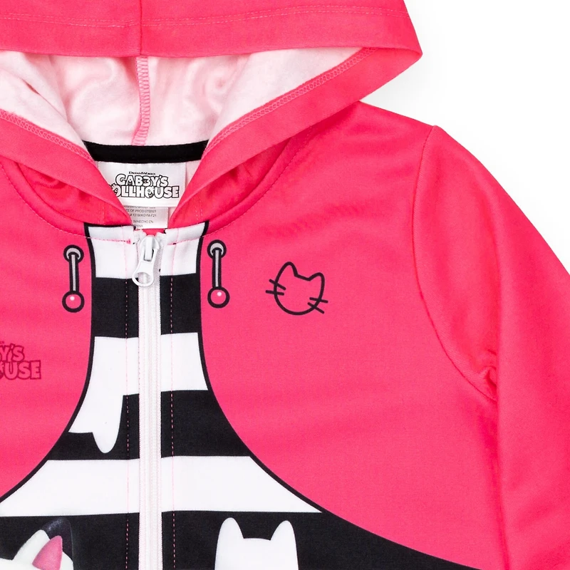 Gabby's Dollhouse Girls Dreamworks Zip Up Hoodie to