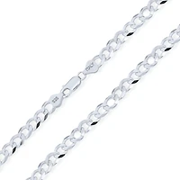 Bling Jewelry Solid Strong .925 Sterling Silver 180 Gauge 7MM Miami Cuban Curb Chain Necklace