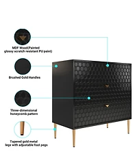 Boyel Living 32"Tall 3-Drawer Storage Cabinet Dresser Chest