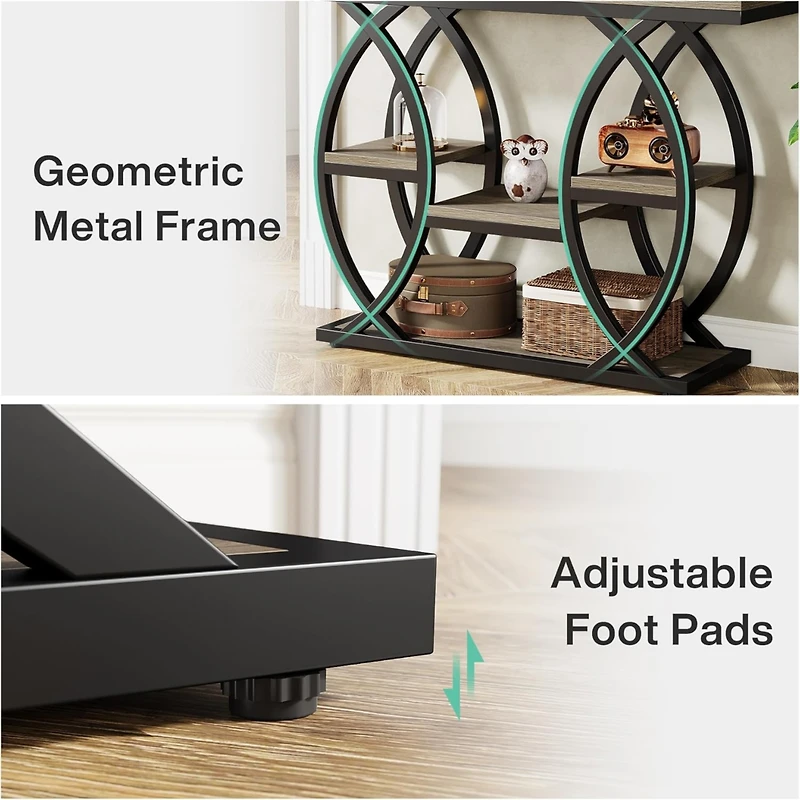 Tribesigns 70.9-Inch Extra Long Console Table, Wood Sofa Table Behind Couch Narrow Long, 2-Tier Entryway Accent Table with Storage for Living Room, Ha