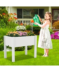 Slickblue Raised Bed Grow Box Self-Watering Planter Box Stand with Water Level Monitor