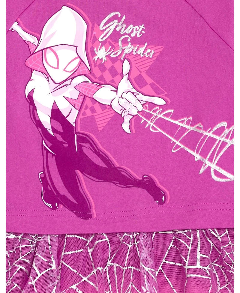 Marvel Toddler Girls Spider-Man Spider-Gwen Ghost Spider French Terry Dress to