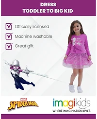 Marvel Toddler Girls Spider-Man Spider-Gwen Ghost Spider French Terry Dress to