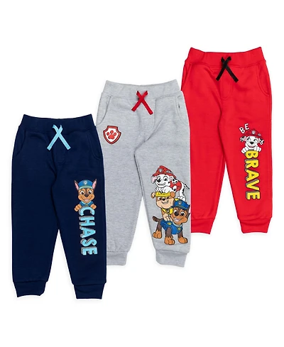 Paw Patrol Toddler Boys Fleece 3 Pack Pants to (2T - 7-8