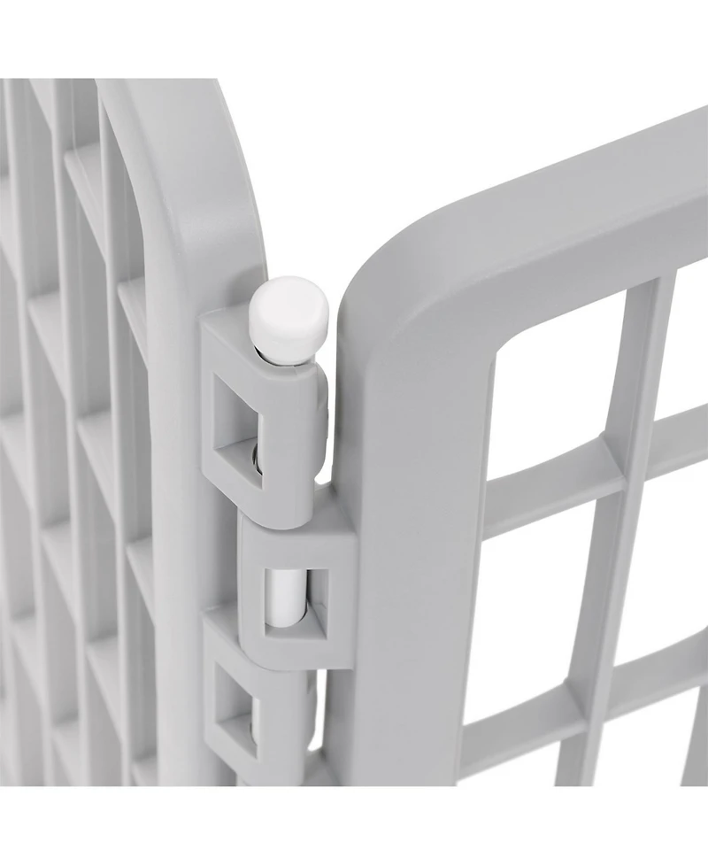 Iris Usa 24-inch Exercise 4-Panel Pet Playpen with Door, Silver