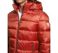 Guess Men's Adam Puffer Jacket with Removable Hood