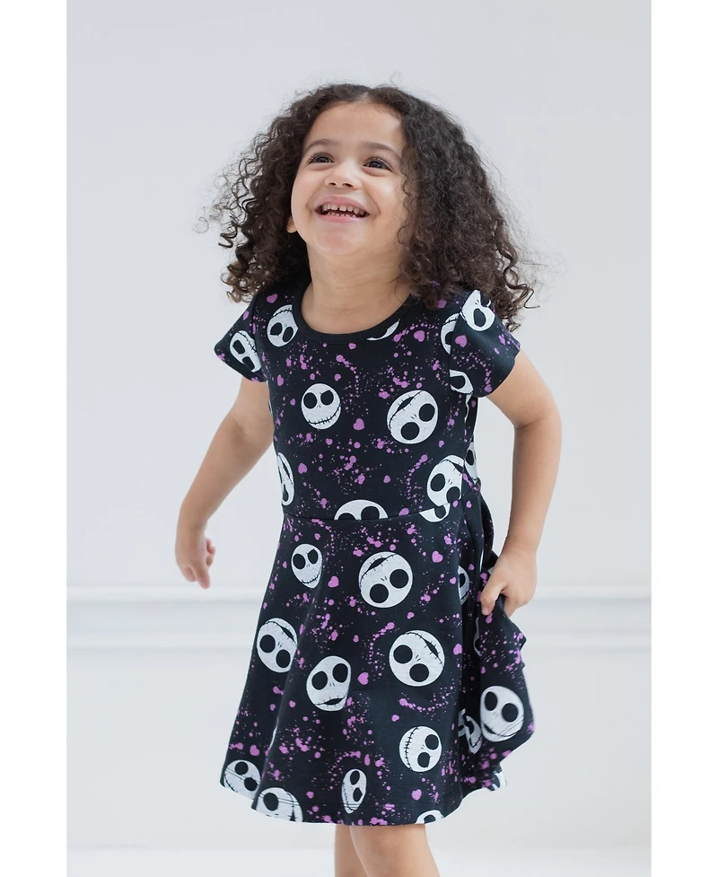 Nightmare Before Christmas Toddler Girls Disney French Terry Skater Dress to (18 Months - 14-16