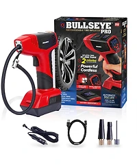 Bullseye Pro 150 Psi Cordless Handheld Rechargeable Tire Inflator with Digital Pressure Gauge and Battery Indicator