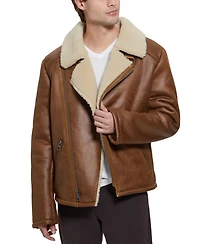 Guess Men's Toni Asymmetrical Faux Leather Jacket