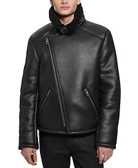 Guess Men's Toni Asymmetrical Faux Leather Jacket