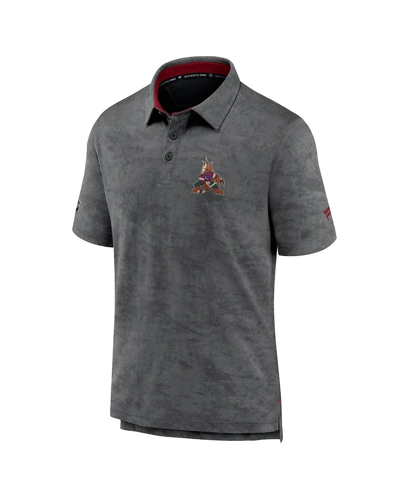 Fanatics Men's Black Arizona Coyotes Authentic Pro Rink Polo