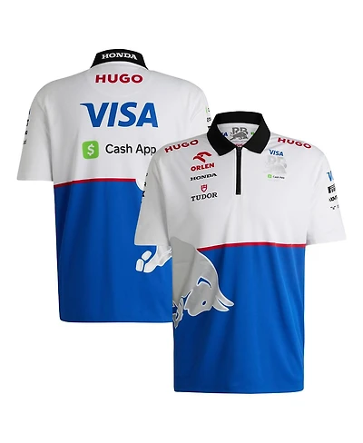 Hugo Boss Men's Royal/White Rb Cash App Quarter-Zip Polo