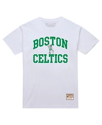 Mitchell & Ness Men's White Boston Celtics Hardwood Classics Vintage Warm Up T-Shirt