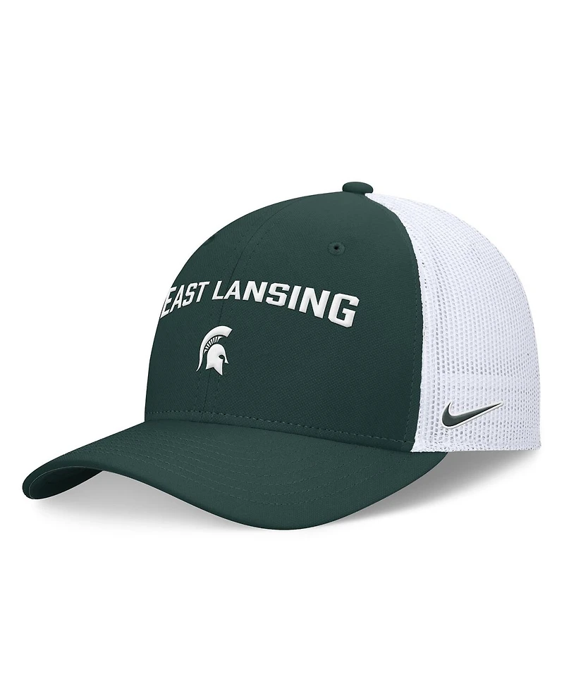 Nike Men's Green/White Michigan State Spartans Primetime Rise City Trucker Adjustable Hat