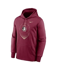 Nike Men's Garnet Florida State Seminoles Football Icon Performance Fleece Pullover Hoodie