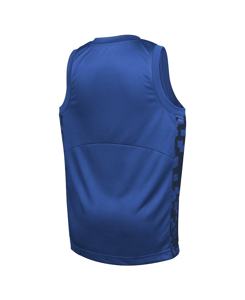 Nike Big Boys and Girls Blue Dallas Mavericks Courtside Starting Five Team Jersey