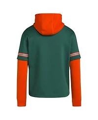 Adidas Men's Green Miami Hurricanes Pullover Baseball Jersey Hoodie