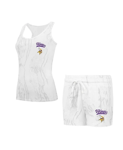 Concepts Sport Women's Minnesota Vikings Quartz Hacci Knit Tank Top Shorts Sleep Set