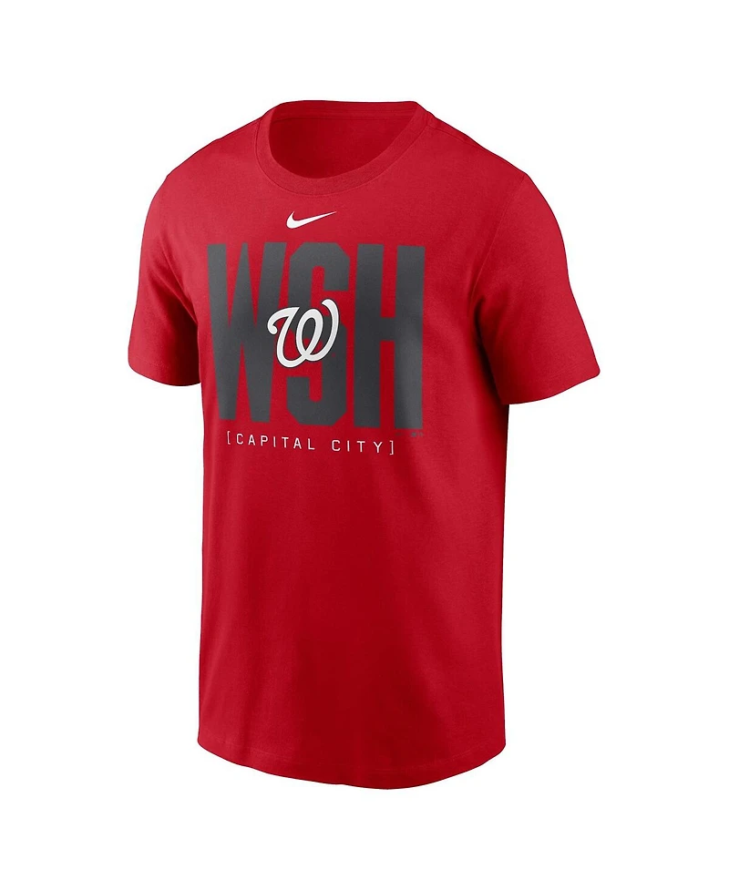 Nike Men's Red Washington Nationals Scoreboard T-Shirt