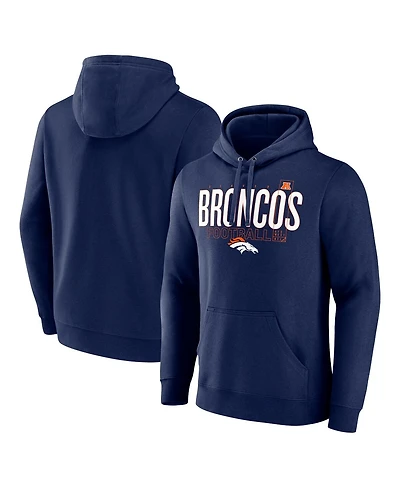 Fanatics Men's Navy Denver Broncos Pylon Outline Pullover Hoodie