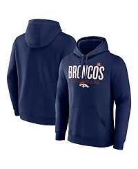 Fanatics Men's Navy Denver Broncos Pylon Outline Pullover Hoodie