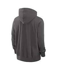 Nike Men's Charcoal Tampa Bay Rays Authentic Collection Travel Player Performance Full-Zip Hoodie