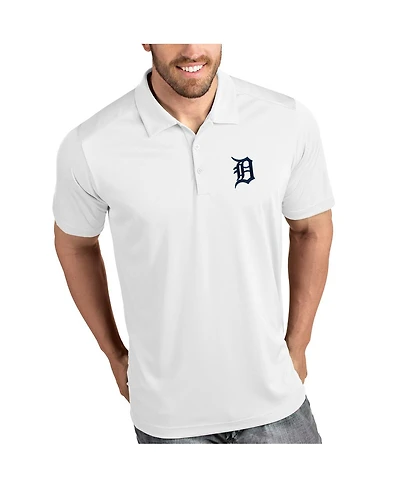 Antigua Men's White Detroit Tigers Tribute Polo