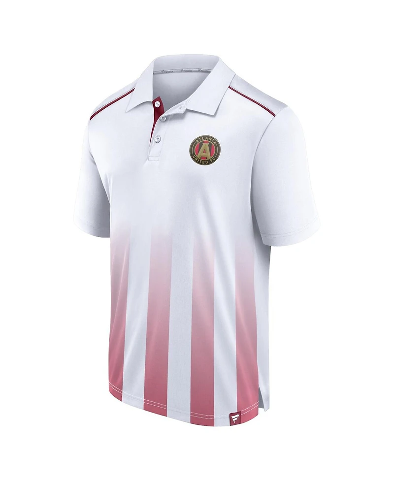 Fanatics Men's White Atlanta United Fc Line Up Fade Polo