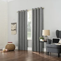 Kline Burlap Weave Thermal Extreme 100% Blackout Grommet Curtain Panel