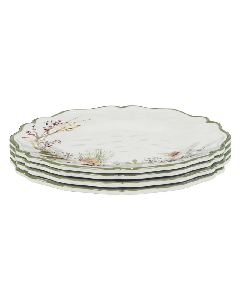Certified International Winters Forest Salad Plates, Set of 4