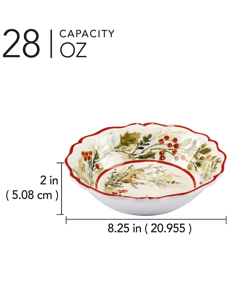Certified International Christmas Gatherings All Purpose Bowls, Set of 4