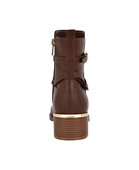 Calvin Klein Women's Jasen Buckle Strap Block Heel Booties