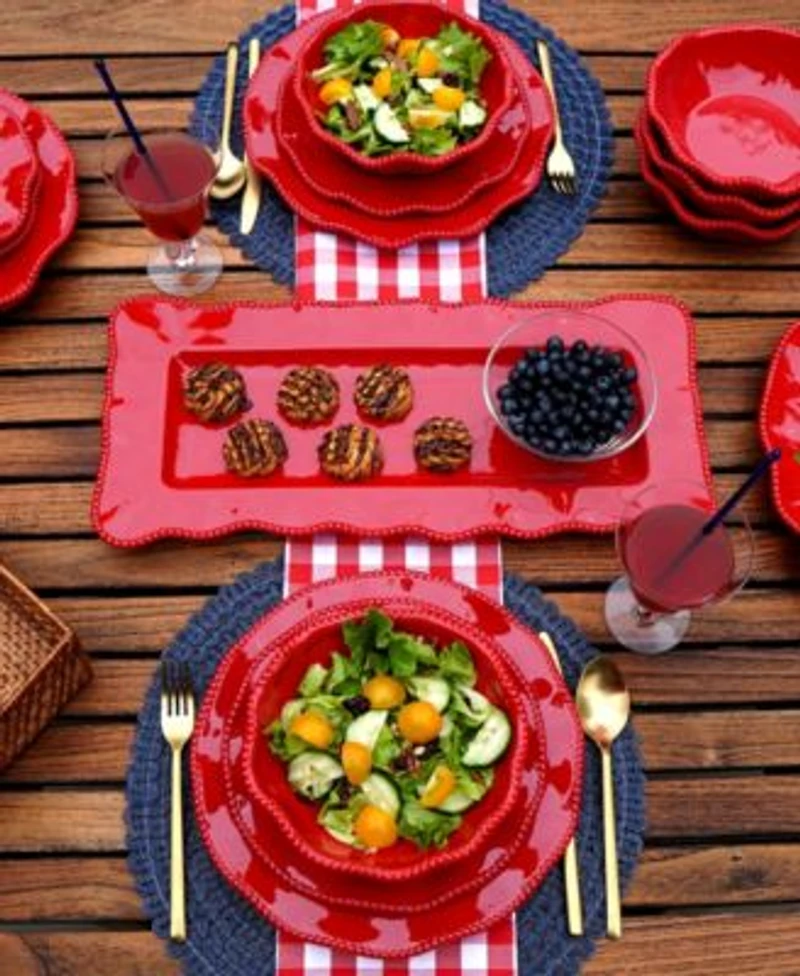 Certified International Perlette Red Dinnerware Collection