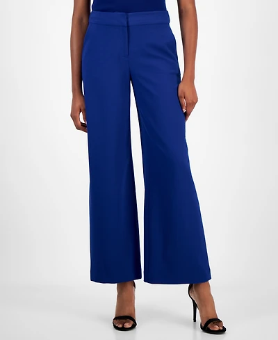 Tahari Asl Women's Wide-Leg Mid-Rise Pants