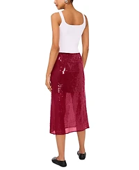 1.state Women's Side-Zip Sequin Midi Skirt