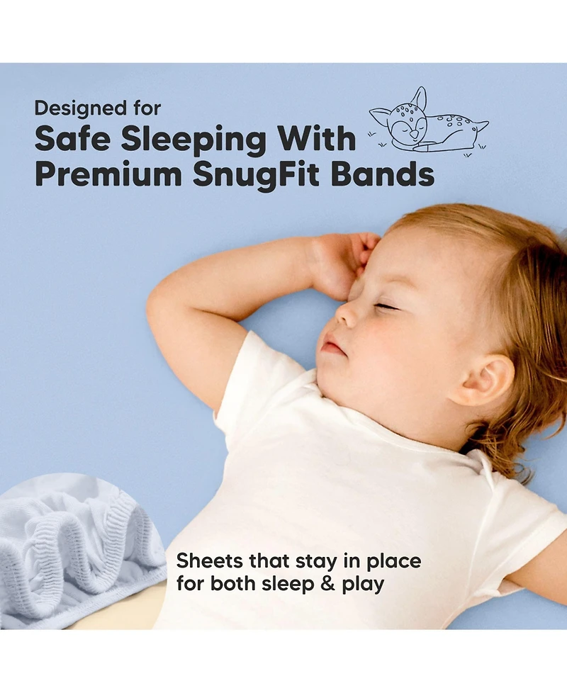 KeaBabies 2-Pack Mini Crib Sheets, Pack and Play Sheets Fitted, N Organic Fitted Sheet Cover