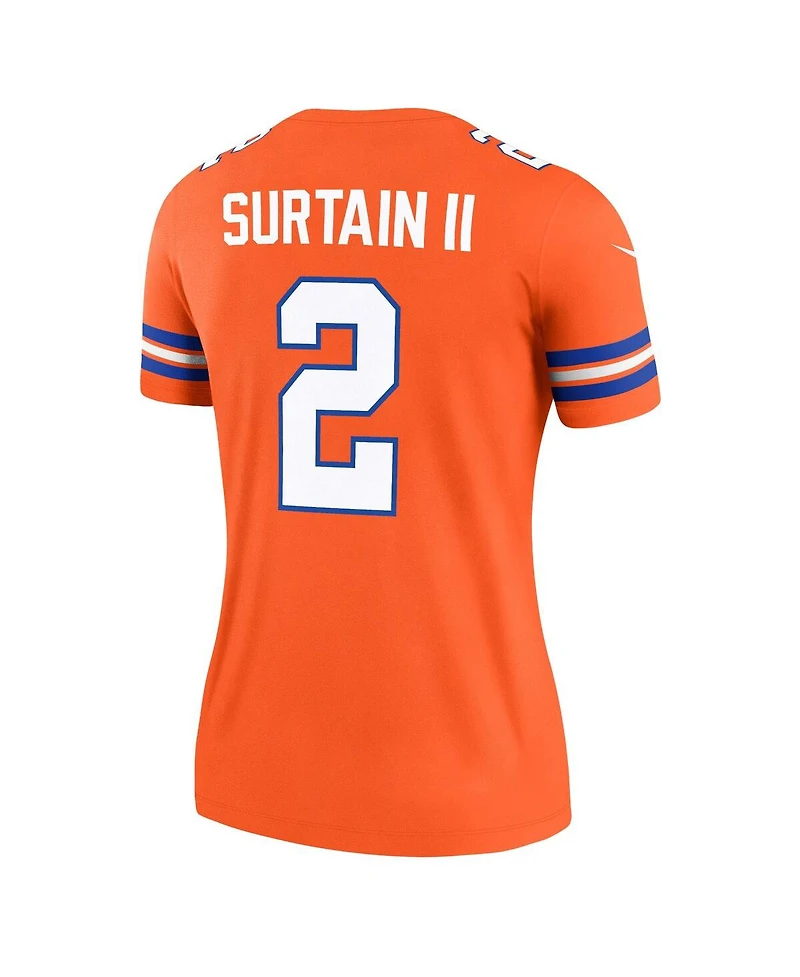Nike Women's Patrick Surtain Ii Orange Denver Broncos Mile High Collection 1977 Throwback Player Legend Jersey